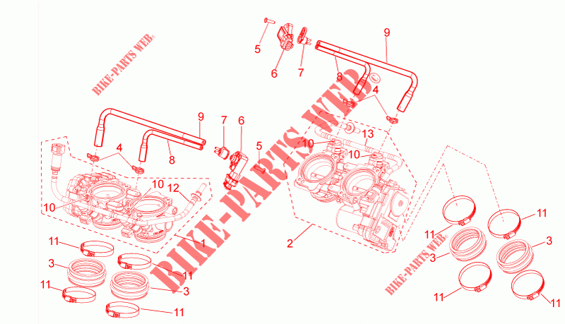 Throttle body para Aprilia Tuono V4 1100 RR E4 ABS 2017