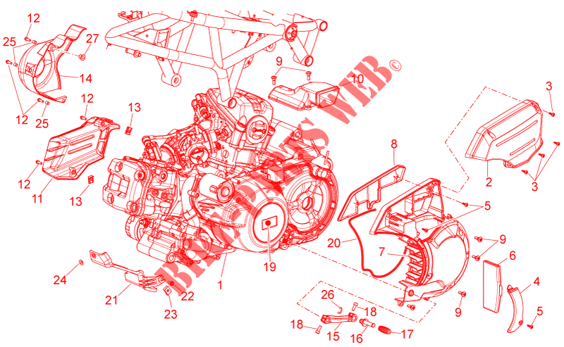 Engine para Aprilia NA Mana GT 2013