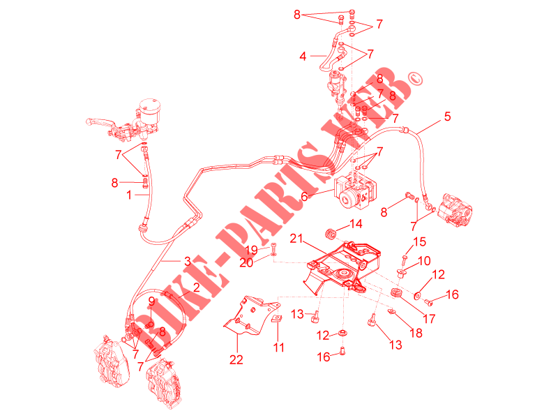ABS brake system para Aprilia RSV4 1000 APRC Factory ABS 2014