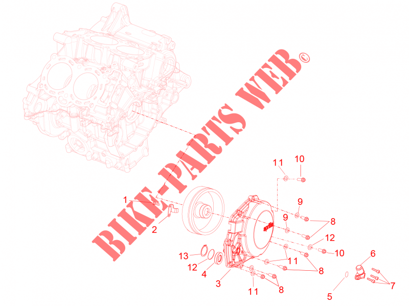 Flywheel cover para Aprilia RSV4 1000 Racing Factory L.E 2016