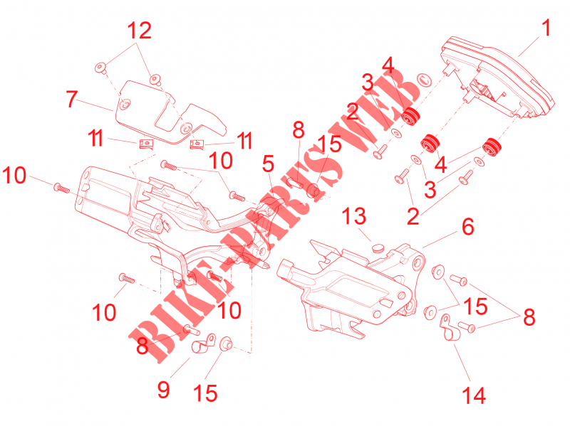 Instruments para Aprilia RSV4 1000 RR Racer Pack 2015