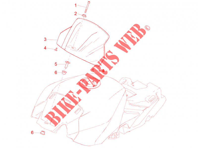 Tank cover para Aprilia RSV4 1000 RR Racer Pack 2015
