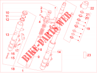 Forquilha/tubo da direcção   Grupo de apoio dos engates para Aprilia SR MAX 2012