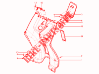 Porta objectos dianteiro   Contra escudo para Aprilia SR Motard 4T E3 2014