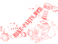Grupo cilindro pistão pino para Aprilia SRV 4T 8V E3 2012